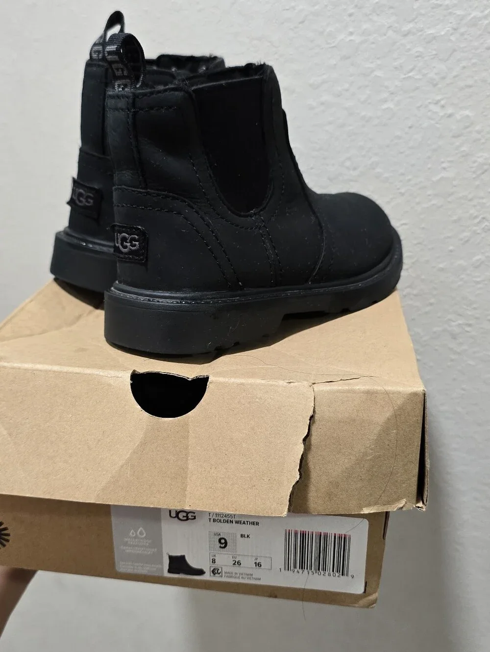 UGG Toddlers Bolden Weather Boots - Slip-On Zip Style In 9c